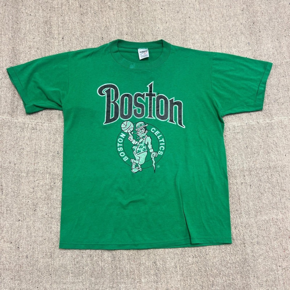 Vintage Boston Celtics Shirt Mens Large Green 1980s‎ NBA